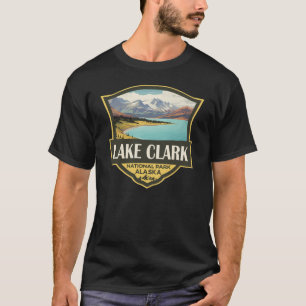 T-shirt Illustration du parc national du lac Clark Art voy