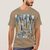 T-shirt Illustration du paysage urbain de New York (Devant)