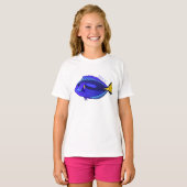 T-shirt Illustration du poisson de la cuve bleue (Devant entier)