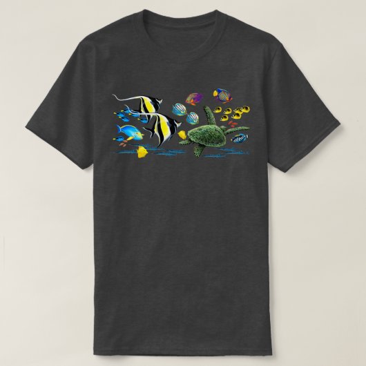 T-shirt Illustration du poisson tropical de Molokini Cove (Design devant)