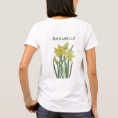 T-shirt Illustration du portrait des jonquilles d'aquarell (Dos)
