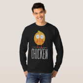 T-shirt Illustration du poulet effrayé (Devant entier)