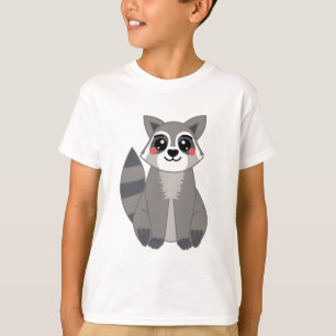 T-shirt Illustration du raton laveur Cute Kawaii