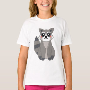 T-shirt Illustration du raton laveur Cute Kawaii