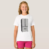 T-shirt Illustration du réfrigérateur de porte française (Devant entier)