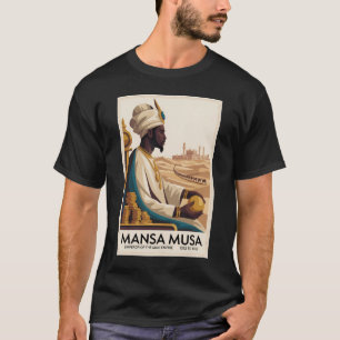 T-shirt Illustration du roi africain de l'Empire Mali Mans