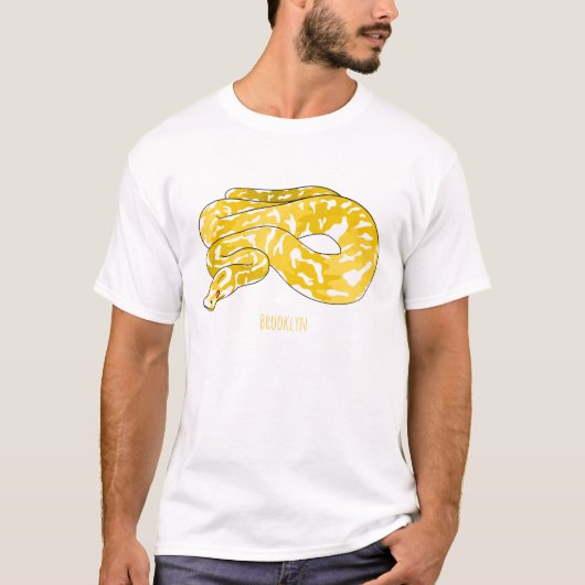 T-shirt Illustration du serpent python birman (Devant)