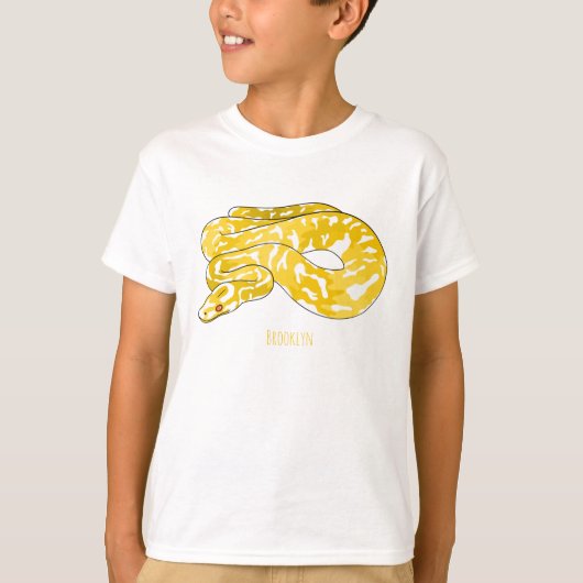 T-shirt Illustration du serpent python birman (Devant)