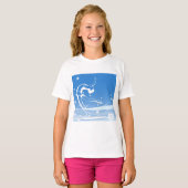 T-shirt Illustration du sport de patinage sur glace (Devant entier)
