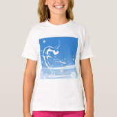 T-shirt Illustration du sport de patinage sur glace (Devant)