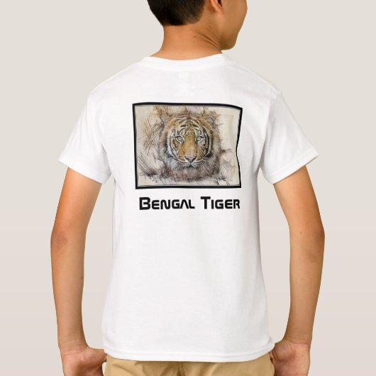 T-shirt Illustration du tigre du Bengale (Dos)