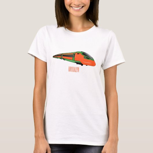 T-shirt Illustration du train à balles (Devant)