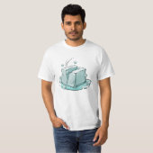 T-shirt Illustration d'un cube de glace fissuré (Devant entier)
