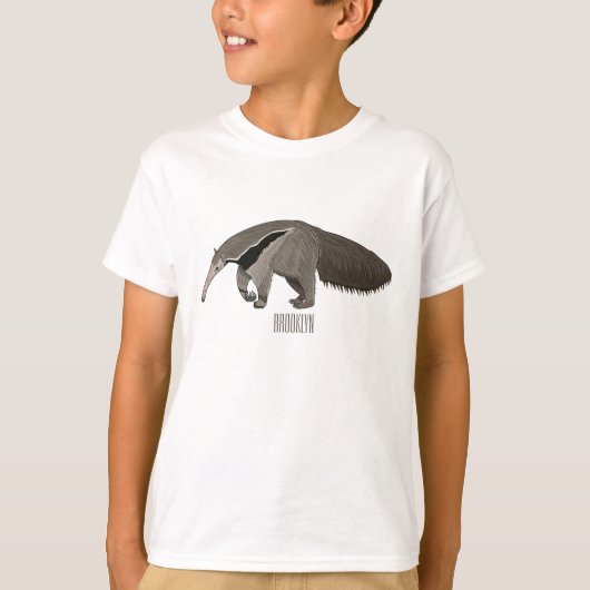 T-shirt Illustration d'un dessin animé d'Anteater (Devant)