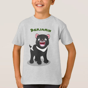 T-shirt Illustration d'un diable de Tasmanie affamé
