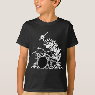 T-shirt Illustration d'un drummer fou