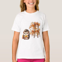 Illustration d'un hérisson mignon d'automne avec u
