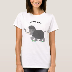T-shirt Illustration d'un mammouth laineux mou