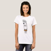 T-shirt Illustration d'un oiseau de cobaye-parapluie (Devant entier)
