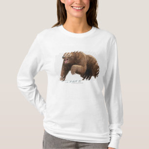 T-shirt Illustration d'un ours Brown