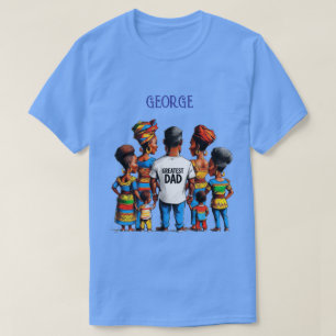 T-shirt Illustration d'un père africain avec des enfants