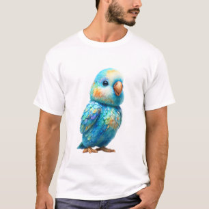 T-shirt Illustration d'un perroquet azur vibrant pour homm