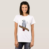 T-shirt Illustration d'un perroquet gris en Afrique (Devant entier)