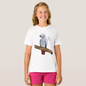 T-shirt Illustration d'un perroquet gris en Afrique (Devant entier)