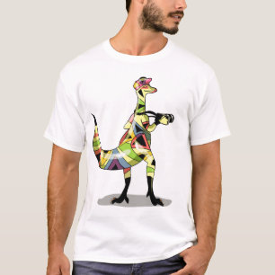 T-shirt Illustration D'Un Photographe Iguanodon.