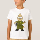 T-shirt Illustration D'Un Pilote À Jet Allosaurus. (Devant)