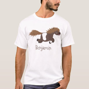 T-shirt Illustration d'un poney de Shetland mignon