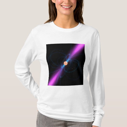 T-shirt Illustration d'un pulsar (Devant)