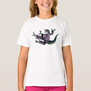 T-shirt Illustration D'Un Rapteur Qui Fait Du Karaté.