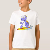 T-shirt Illustration D'Un Spinosaure De Surf. (Devant)