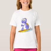 T-shirt Illustration D'Un Spinosaure De Surf. (Devant)
