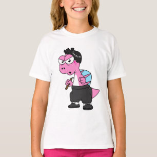 T-shirt Illustration D'Un Spinosaurus Bruce Lee.