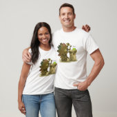 T-shirt Illustration D'Un Stegosaurus Qui Boit Une Boisson (Unisexe)