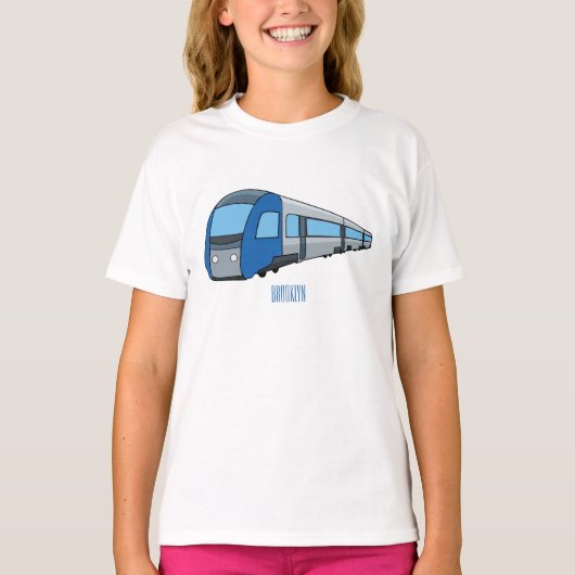 T-shirt Illustration d'un train électrique (Devant)