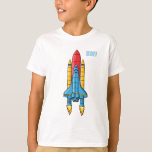 T-shirt Illustration d'un vaisseau de fusées