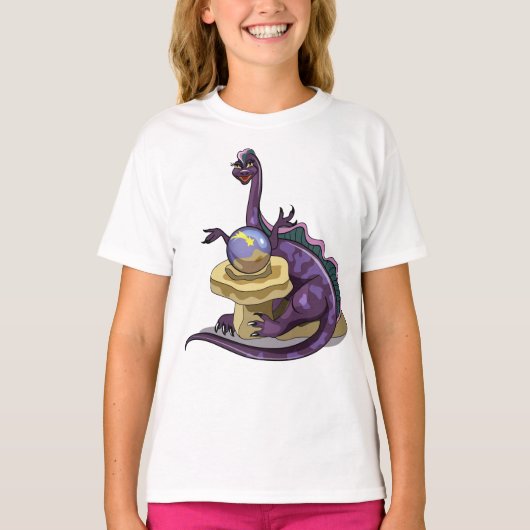 T-shirt Illustration D'Un Vendeur Fortune Plateosaurus. (Devant)