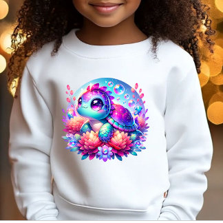 T-shirt illustration d'une adorable tortue de mer 