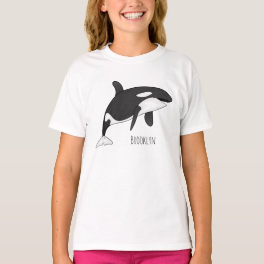 T-shirt Illustration d'une baleine tueuse (Devant)