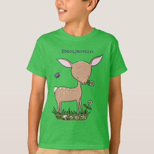 T-shirt Illustration d'une jolie dessin de cerf de bébé he