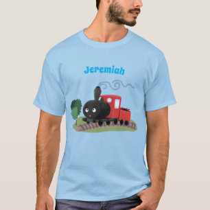 T-shirt Illustration d'une locomotive à vapeur mûre