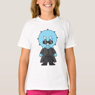 T-shirt Illustration D'Une Matrice Tricératops.