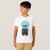 T-shirt Illustration D'Une Matrice Tricératops. (Devant entier)