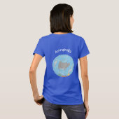 T-shirt Illustration d'une mignonne raie manta et de bulle (Dos entier)