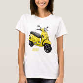 T-shirt Illustration d'une moto cyclable (Devant)