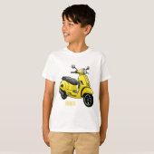 T-shirt Illustration d'une moto cyclable (Devant entier)