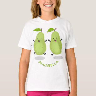 T-shirt Illustration d'une paire de poires mignonne